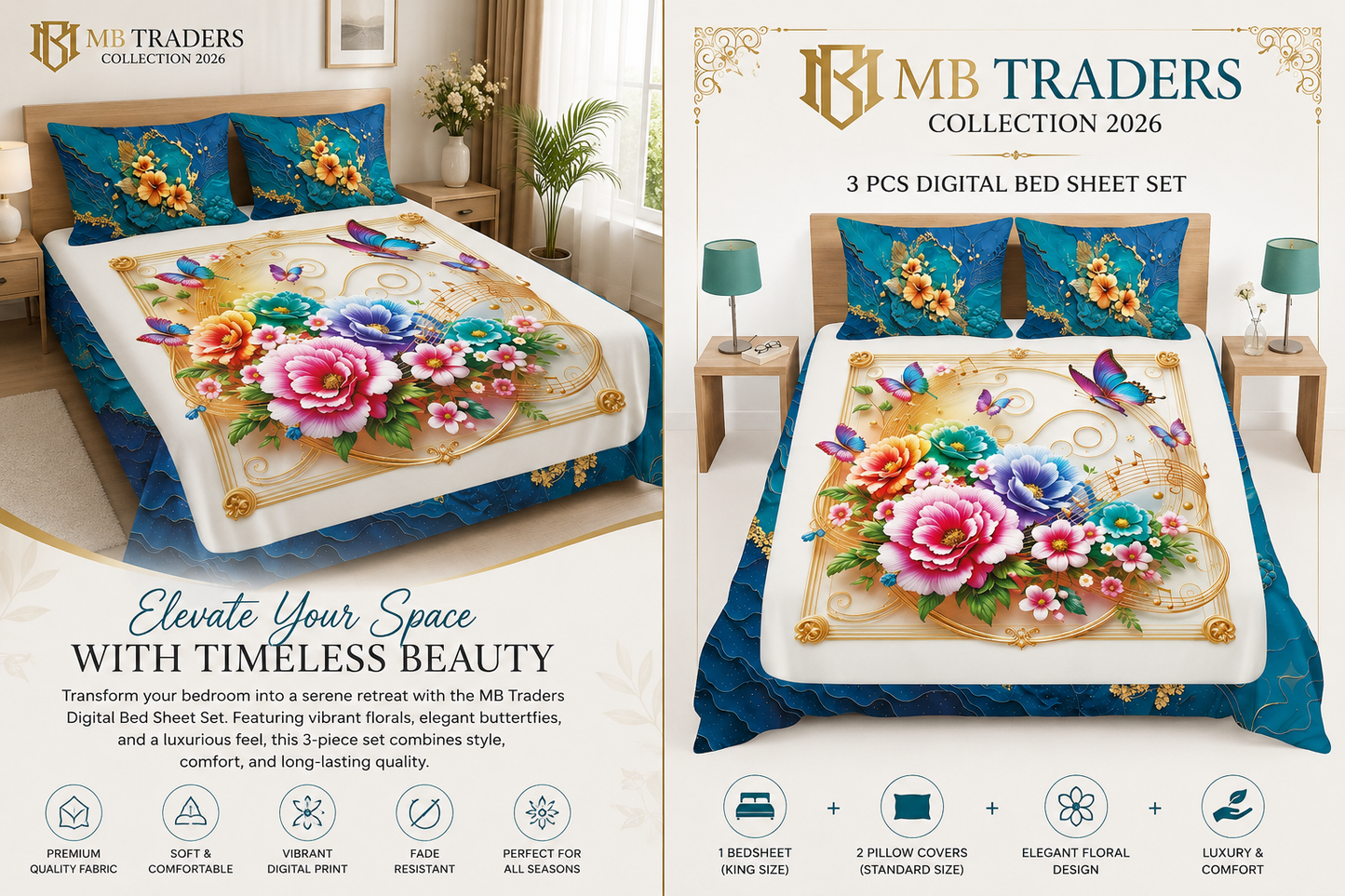 Upgrade Your Bedroom with Our Luxury 3D Printed Bedding Set