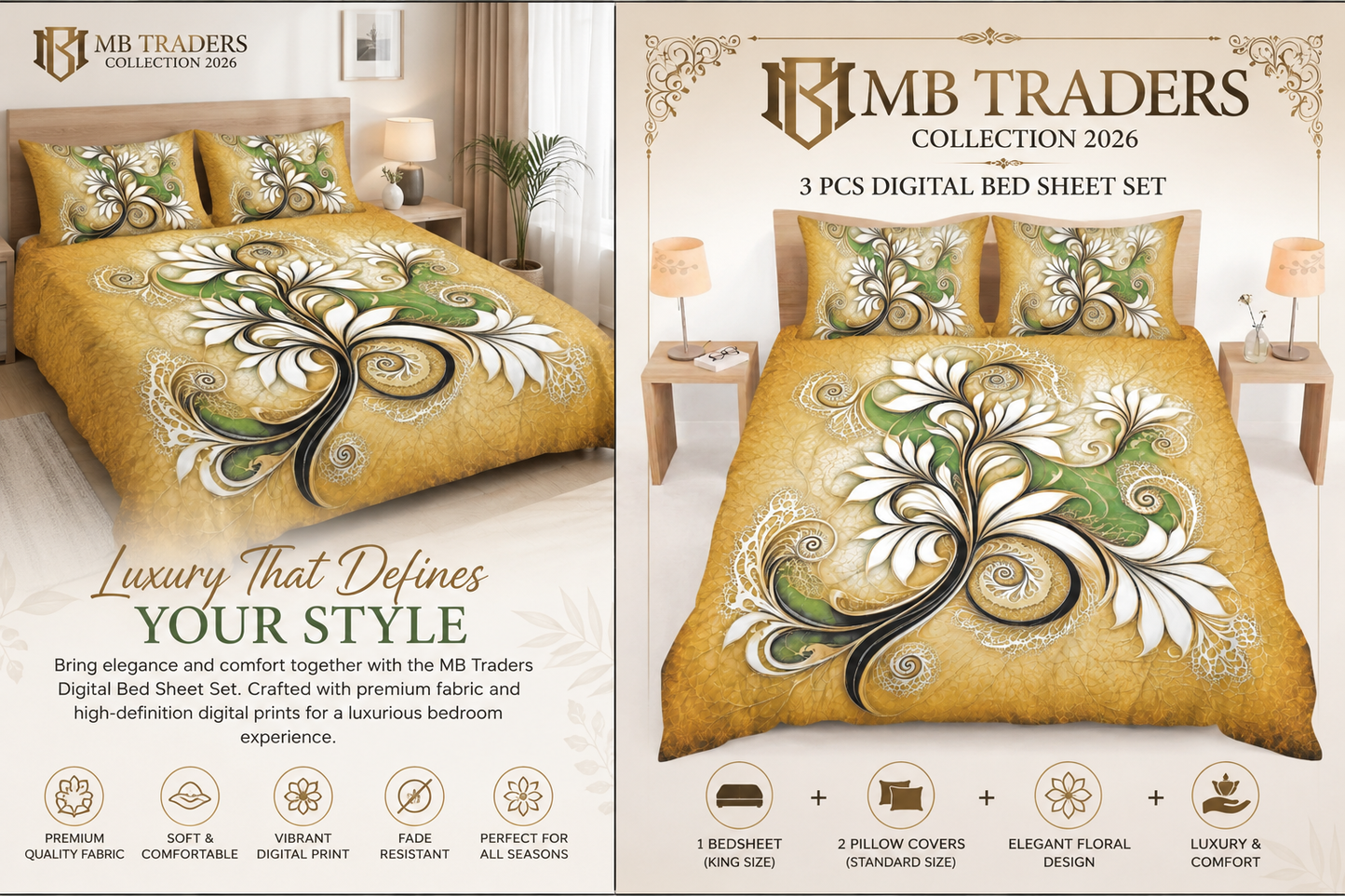 Upgrade Your Bedroom with Our Luxury 3D Printed Bedding Set!
