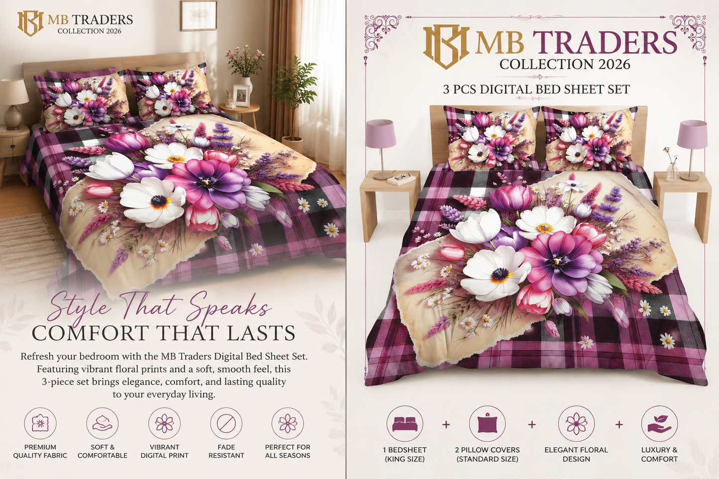 Upgrade Your Bedroom with Our Luxury 3D Printed Bedding Set