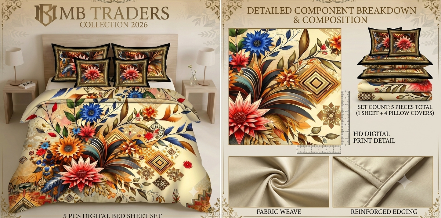 Upgrade Your Bedroom with Our Luxury 3D Printed Bedding Set!