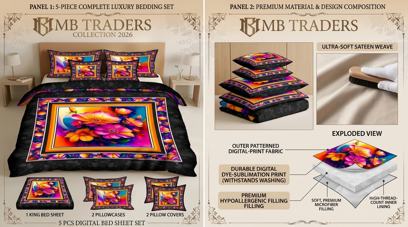 Upgrade Your Bedroom with Our Luxury 3D Printed Bedding Set!